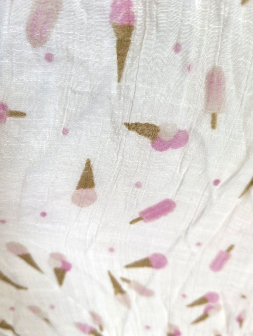 🍦 Zac & Rachel White Blouse with Pink and Tan Floral Print - Picture 5 of 5